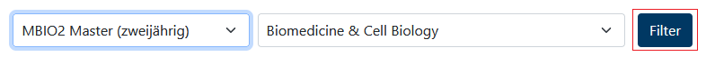 How do I filter modules through the given choices?