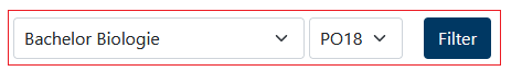 How do I filter modules through the given choices?