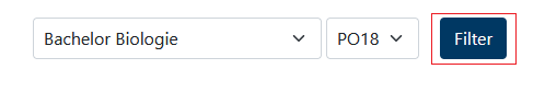 Wie filtere ich Module durch die vorgegebenen Auswahlmöglichkeiten?