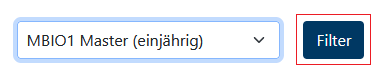 Wie filtere ich Module durch die vorgegebenen Auswahlmöglichkeiten?