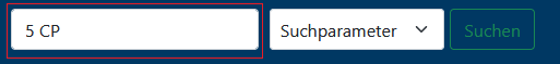 Wie kann ich in der Anwendung nach Dingen oder meinem Prüfungsdatum suchen?
